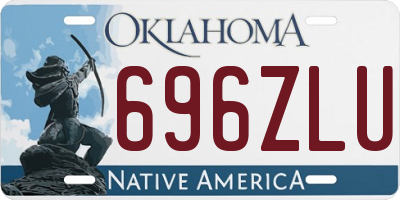 OK license plate 696ZLU