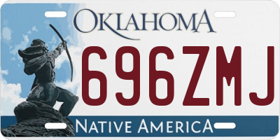 OK license plate 696ZMJ