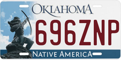 OK license plate 696ZNP