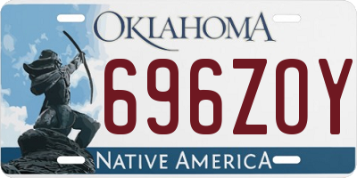 OK license plate 696ZOY
