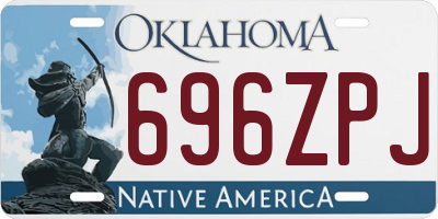 OK license plate 696ZPJ