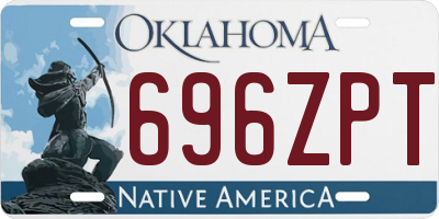 OK license plate 696ZPT