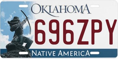 OK license plate 696ZPY