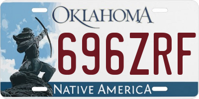OK license plate 696ZRF