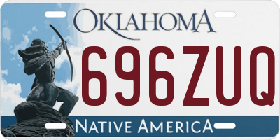 OK license plate 696ZUQ