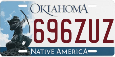 OK license plate 696ZUZ