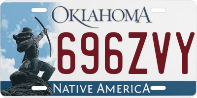 OK license plate 696ZVY