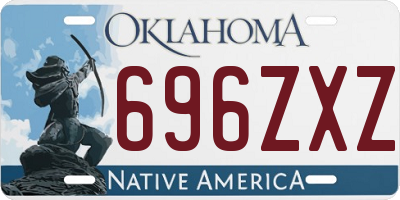 OK license plate 696ZXZ