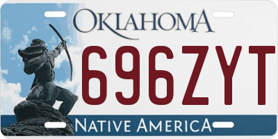 OK license plate 696ZYT