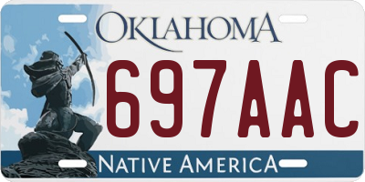 OK license plate 697AAC