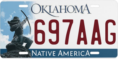 OK license plate 697AAG