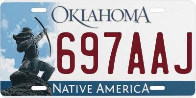 OK license plate 697AAJ