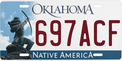 OK license plate 697ACF
