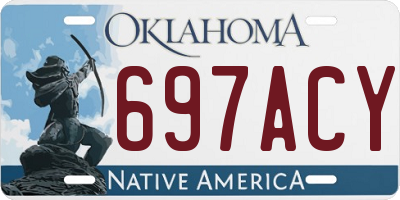 OK license plate 697ACY