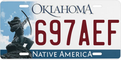 OK license plate 697AEF
