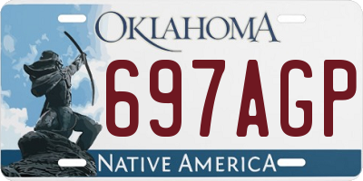 OK license plate 697AGP