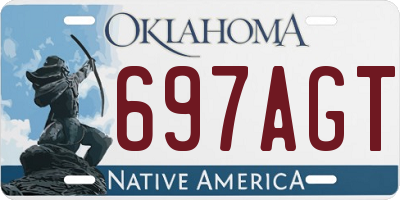 OK license plate 697AGT