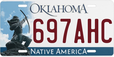 OK license plate 697AHC