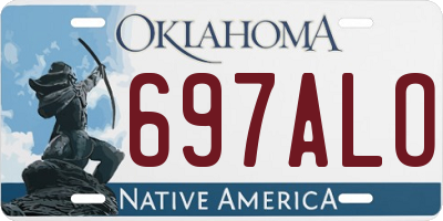 OK license plate 697ALO