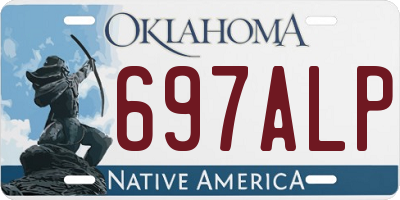 OK license plate 697ALP