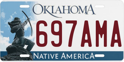 OK license plate 697AMA