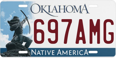 OK license plate 697AMG