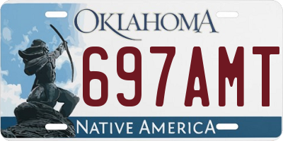 OK license plate 697AMT