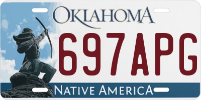 OK license plate 697APG