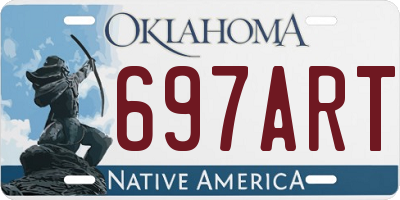 OK license plate 697ART