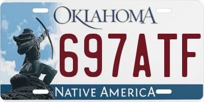 OK license plate 697ATF