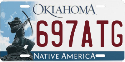 OK license plate 697ATG