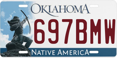 OK license plate 697BMW