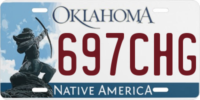 OK license plate 697CHG