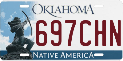 OK license plate 697CHN