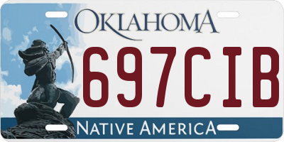 OK license plate 697CIB