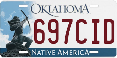 OK license plate 697CID