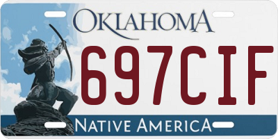 OK license plate 697CIF