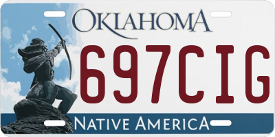 OK license plate 697CIG