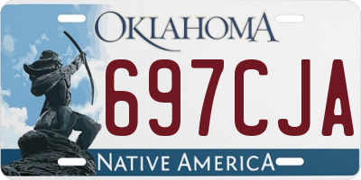 OK license plate 697CJA
