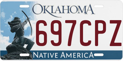 OK license plate 697CPZ