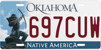 OK license plate 697CUW
