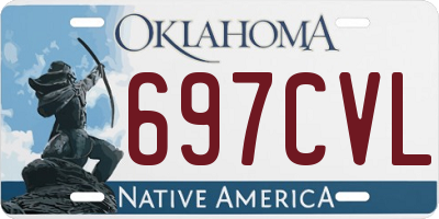OK license plate 697CVL