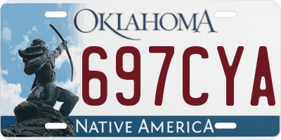 OK license plate 697CYA