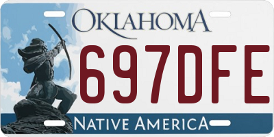 OK license plate 697DFE