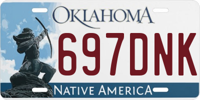 OK license plate 697DNK