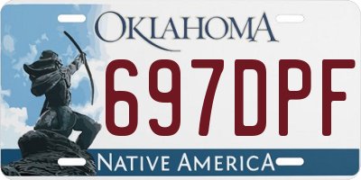 OK license plate 697DPF