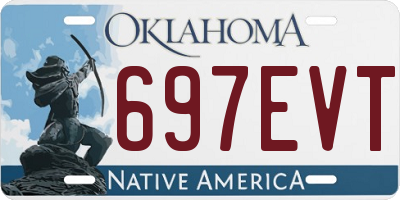 OK license plate 697EVT