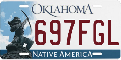 OK license plate 697FGL