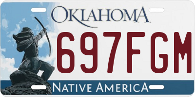 OK license plate 697FGM
