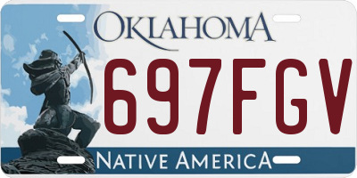 OK license plate 697FGV